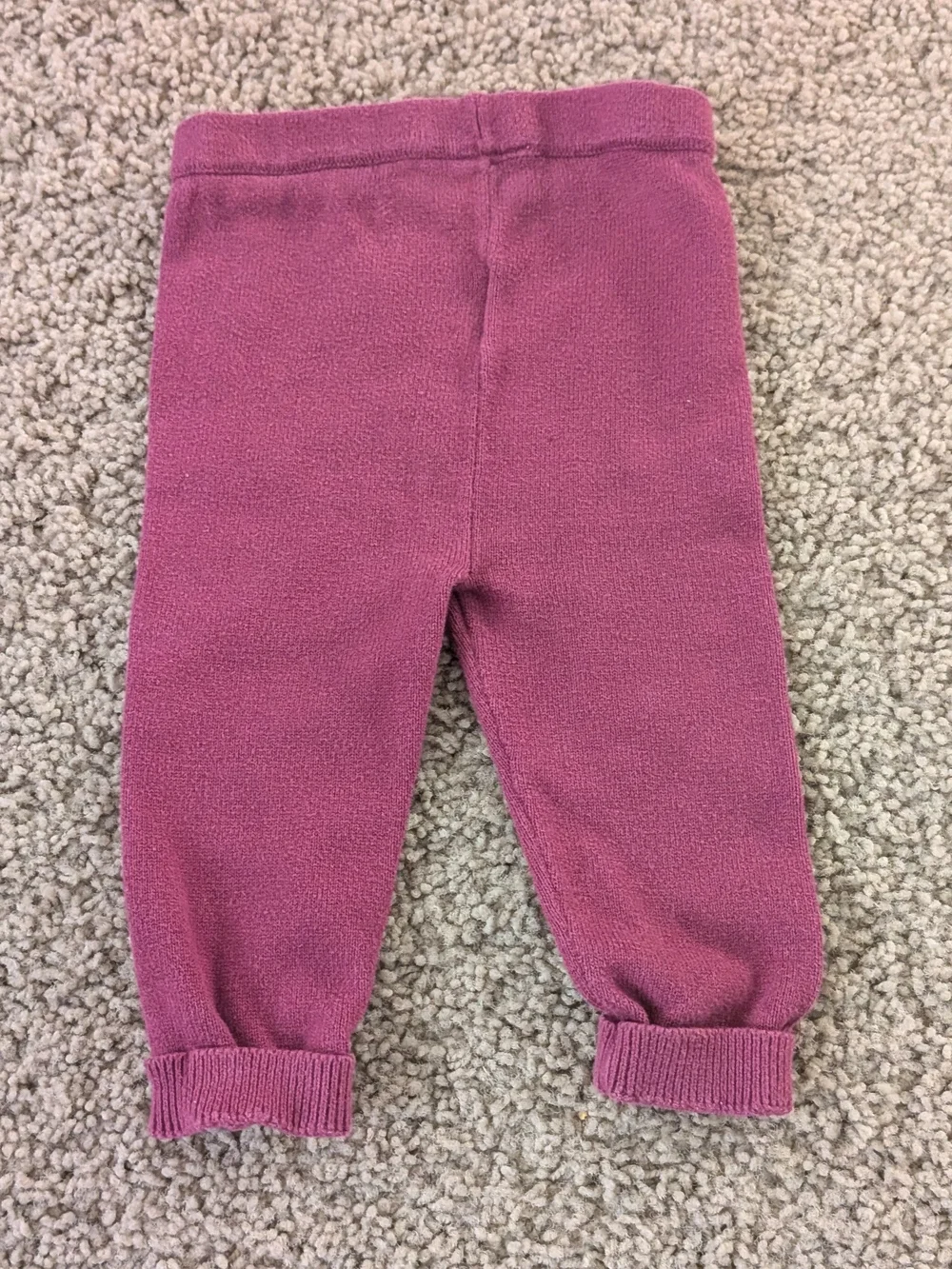 Cream Knit Sweater Set with Purple Bear Graphic